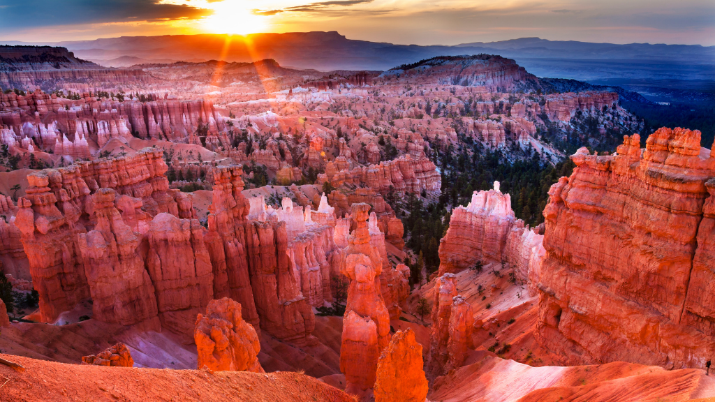 Bryce Canyon: rocce rosso fuoco