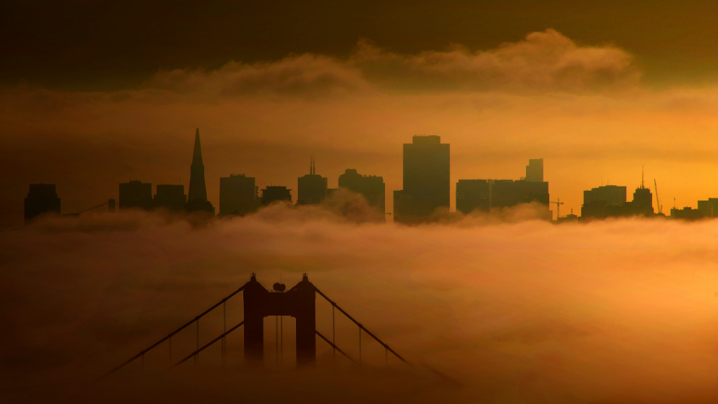 Viaggio a San Francisco: nebbia